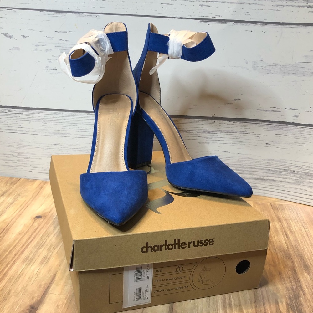 Charlotte Russe Blue Strap Heels
